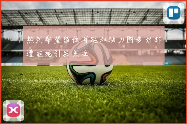热刺希望留住海廷加助力图多尔却遭拒绝引发关注